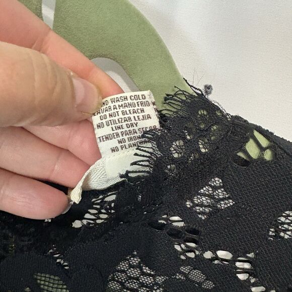 SANS SOUCI Size S Black High Neck Lace Overlay Sleeveless Dress Party Sexy Sweet - Picture 7 of 8